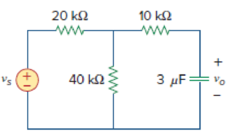 Chapter 7, Problem 45P, Find vo in the circuit of Fig. 7.112 when vs = 30u(t) V. Assume that vo(0) = 5 V. Figure 7.112 
