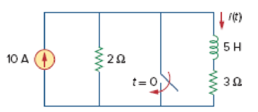 Chapter 7, Problem 7RQ, For the circuit in Fig. 7.80, the inductor current just before t = 0 is: (a)8 A (b)6 A (c)4 A (d)2 