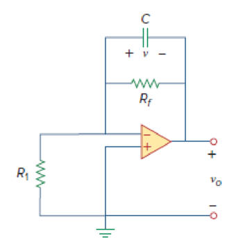 Chapter 7.7, Problem 14PP, For the op amp circuit in Fig. 7.56, find vo for t  0 if v(0) = 4 V. Assume that Rf = 50 k, R1 = 10 