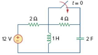 Chapter 8, Problem 2RQ, For Review Questions 8.1 and 8.2. 8.2For the circuit in Fig. 8.58, the initial inductor current (at 