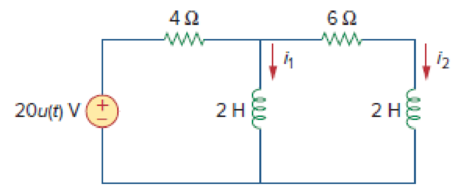Chapter 8, Problem 60P, Obtain i1 and i2 for t  0 in the circuit of Fig. 8.106. Figure 8.106 