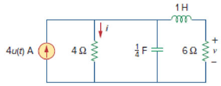 Chapter 8, Problem 61P, For the circuit in Prob. 8.5, find i and v for t  0. 8.5 Refer to the circuit in Fig. 8.66. 