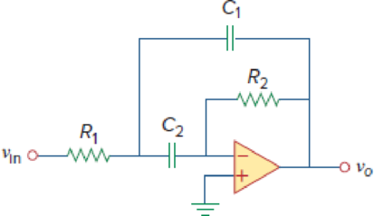 Chapter 8, Problem 67P, In the op amp circuit of Fig. 8.112, determine vo(t) for t  0. Let vin = u(t) V, R1 = R2 = 10 k, C1 
