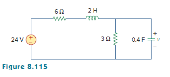 Chapter 8, Problem 70P, For the circuit in Fig. 8.115, use PSpice or MultiSim to obtain v(t) for 0  t  4 s. Assume that the 