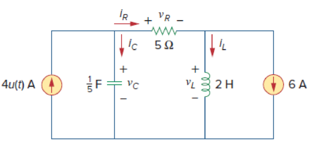 Chapter 8.2, Problem 2PP, For the circuit in Fig. 8.7, find: (a) iL(0+), vC(0+), vR(0+), (b) diL(0+)dt, dvC(0+)dt, dvR(0+)dt, 