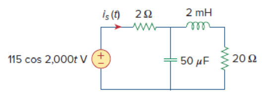 Chapter 9, Problem 47P, In the circuit of Fig. 9.54, determine the value of is(t). Figure 9.54 