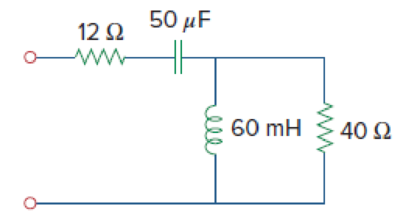 Chapter 9, Problem 56P, At  = 377 rad/s, find the input impedance of the circuit shown in Fig. 9.63. Figure 9.63 
