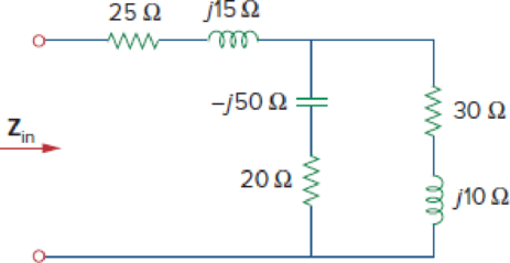 Chapter 9, Problem 60P, Obtain Zin for the circuit in Fig. 9.67. Figure 9.67 