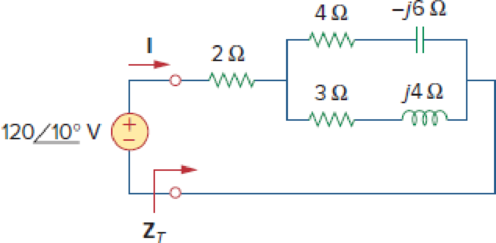 Chapter 9, Problem 65P, Determine ZT and I for the circuit in Fig. 9.72. Figure 9.72 