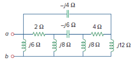 Chapter 9, Problem 73P, Determine the equivalent impedance of the circuit in Fig. 9.80. Figure 9.80 For Prob. 9.73. 