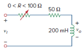 Chapter 9, Problem 80P, Consider the phase-shifting circuit in Fig. 9.83. Let Vi = 120 V operating at 60 Hz. Find: (a) Vo 