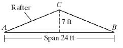 Chapter 1.4, Problem 24PE, The pitch of a roof is defined as rafterriserafterrun and the fraction is typically written with a 