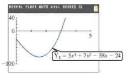 Chapter 2.3, Problem 105PE, For Exercises 105-106, a. Use the graph to determine a solution to the given equation. b. Verify 