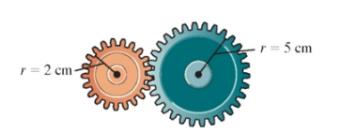 Chapter 4.1, Problem 114PE, Two gears are calibrated so that the larger gear drives the smaller gear. The larger gear has a 6-in 