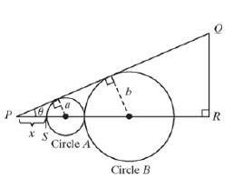 Chapter 4.4, Problem 101PE, Circle A, with radius a, and circle B , with radius b , are tangent to each other and to PQ (see 