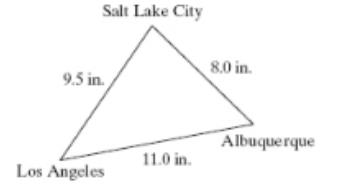 Chapter 6, Problem 18T, The distance between Los Angeles, California, and Salt Lake City, Utah, on a map is 9.5in . The 