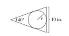 Chapter 6.1, Problem 76PE, A circle is inscribed within an isosceles triangle such that the circle is tangent to all three 