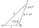 Chapter 6.2, Problem 10PE, For Exercises 7-12, solve the triangle. For the sides, give an expression for the exact value of the 