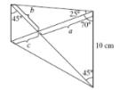 Chapter 6.2, Problem 70PE, Refer to the figure. a. Write expressions for the exact values of a,b , and c . b. Approximate the 