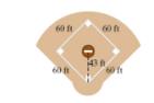 Chapter 6.3, Problem 29PE, A regulation fast-pitch softball diamond for high school competition is a square, 60ft on a side. 