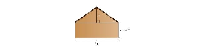 Chapter R.7, Problem 26PE, The front face of a house is in the shape of a rectangle with a Queen post roof truss above. The 