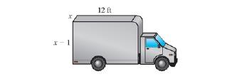 Chapter R.7, Problem 51PE, On moving day, Guyton needs to rent a truck. The length of the cargo space is 12 ft and the height 