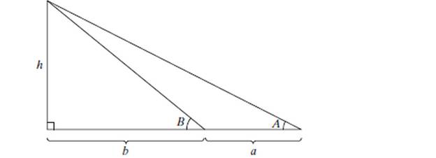 Chapter 5.2, Problem 89PE, For the given triangle, show that a=hcotAhcotB . 