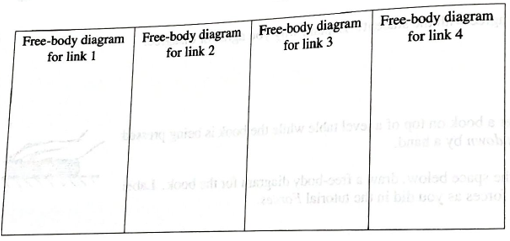 Chapter 16.1, Problem 3aTH, In the spaces below, draw a free-body diagram for each of the four links. Label each of the forces , example  2