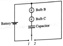Chapter 20.3, Problem 1bTH, A second identical bulb is flow added to the circuit as shown. The capacitor is discharged. i. The 