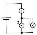 Chapter 6.2, Problem 3aT, Set up the circuit with three bulbs as shown and observe their brightness. Before making the , example  1