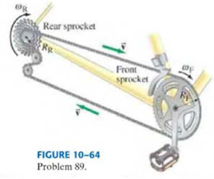 Chapter 10, Problem 89GP, Bicycle gears: (a) How is the angular velocity R of the rear wheel of a bicycle related to the 
