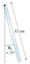 Chapter 14, Problem 58P, (II) A physical pendulum consists of an 85-cm-long. 240-g-mass, uniform wooden rod hung from a nail 