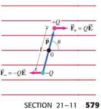 Chapter 21, Problem 28Q, Describe the motion of the dipole shown in Fig. 2144 if it is released from rest at the position 