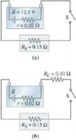Chapter 26, Problem 14P, (II) The performance of the starter circuit in an automobile can be significantly degraded by a 