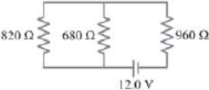 Chapter 26, Problem 16P, (II) Determine (a) the equivalent resistance of the circuit shown in Fig. 2639, and (b) the voltage 