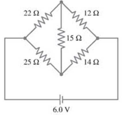Chapter 26, Problem 38P, (III) Determine the current through each of the resistors in Fig. 2654. 