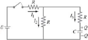 Chapter 26, Problem 49P, (II) Consider the circuit shown in Fig. 2660, where all resistors have the same resistance R. At t = 