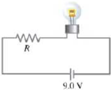 Chapter 26, Problem 83GP, A flashlight bulb rated at 2.0 W and 3.0 V is operated by a 9.0-V battery. To light the bulb at its 