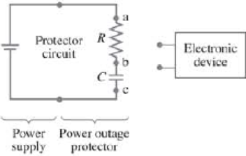 Chapter 26, Problem 86GP, Electronic devices often use an RC circuit to protect against power outages as shown in Fig. 2675. 