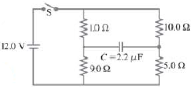 Chapter 26, Problem 89GP, In the circuit shown in Fig. 2678, switch S is closed at time t = 0. (a) After the capacitor is 