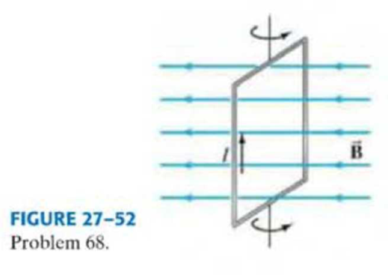 Chapter 27, Problem 68GP, A square loop of aluminum wire is 20.0 cm on a side. It is to carry 15.0 A and rotate in a uniform 