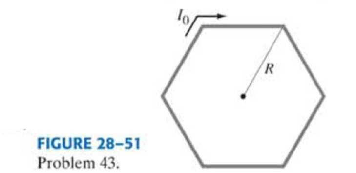 Chapter 28, Problem 43P, (III) A wire is bent into the shape of a regular polygon with n sides whose vertices are a distance 