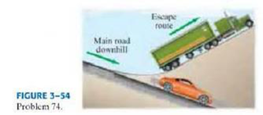 Chapter 3, Problem 74GP, On mountainous downhill roads escape routes are sometimes placed to the side of the road for trucks 