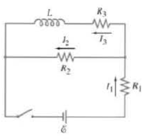 Chapter 30, Problem 26P, (II) In the circuit of Fig. 3027, determine the current in each resistor (I1, I2, I3) at the moment 