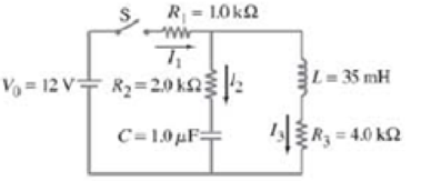 Chapter 30, Problem 73GP, At time t = 0, the switch in the circuit shown in Fig. 3030 is closed. After a sufficiently long 