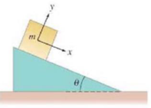 Chapter 4, Problem 45P, (II) The block shown in Fig. 4-43 has mass m = 7.0 kg and lies on a fixed smooth frictionless plane 