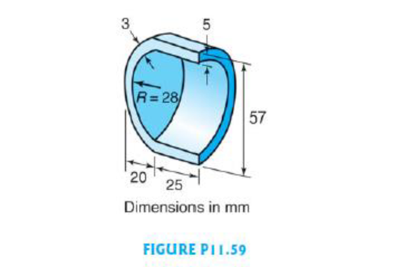 Chapter 11, Problem 59SDP, The part shown in Fig. P11.59 is a hemispherical shell used as an acetabular (mushroom-shaped) cup 