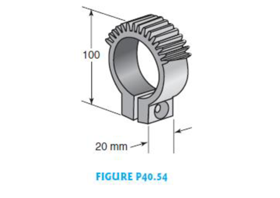 Chapter 40, Problem 54SDP, The part shown in Fig. P40.54 is a carbon-steel segment (partial) gear: The small hole at the bottom 