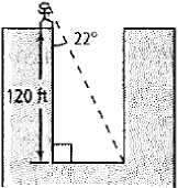 Chapter 10.6, Problem 41P, Gayle stood at the edge of a 120-ft deep canyon. She is approximately 5 ft tall and when she looked 