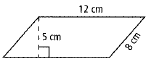 Chapter 10.6, Problem 42P, A parallelogram has a height of 5 cm and side measures of 8 cm and 12 cm. What are the measures of 